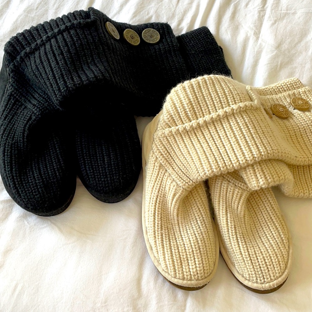 Two pairs of UGG classic cardy boots